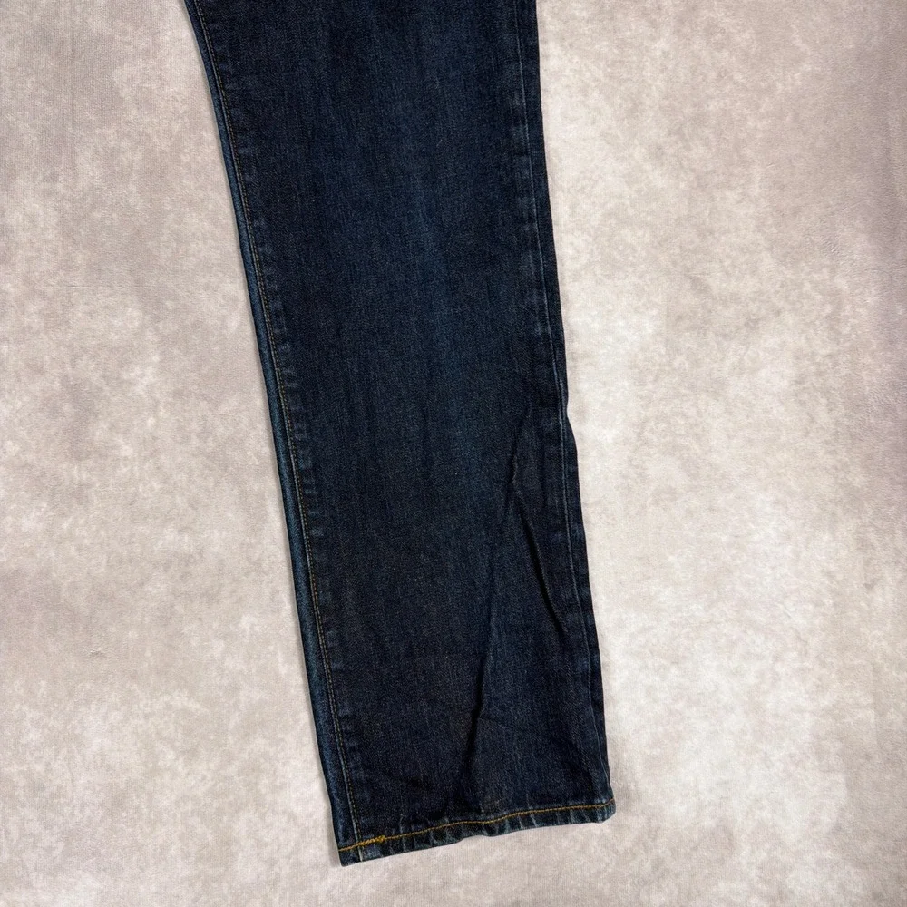 J.Crew 484 Slim‎ Fit Jeans Japanese Kaihara Denim 36x32 Dark Indigo Blue Mens